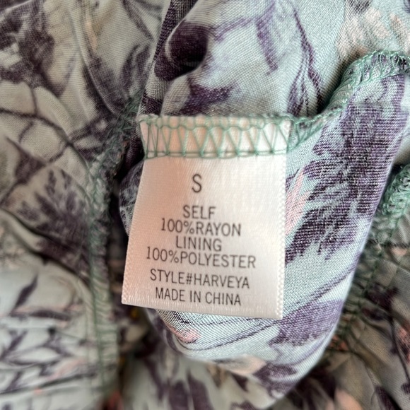 NWT Miami Francesca’s Harvey A6 Teal Ruffled Floral Dress, Size Small - Picture 10 of 13